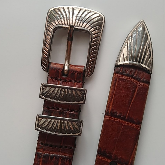 Tulliani Vintage Brown Leather Belt Size 44